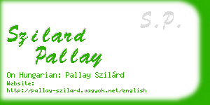 szilard pallay business card